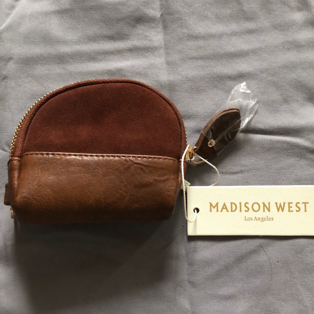 Suede Leather Madison West coin purse